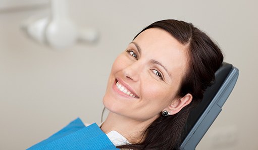 Relaxed patient in Oshkosh sitting calmly in dental chair